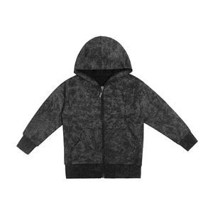 Professional Manufacturer  Autumn and Winter Hooded Solid Color Spandex and Cotton Children Clothing Tops for Outside