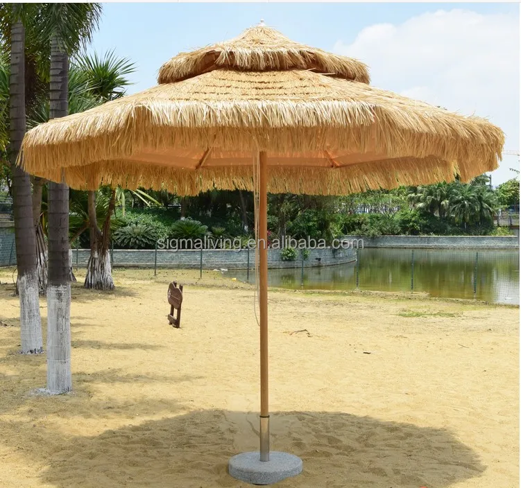 Outdoor beach umbrella banana thatch umbrella parasol garden sun hanging umbrella
