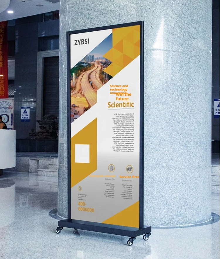 Floor Standing Sign Holder Poster Stand for Store Display Outdoor Exhibition and Show Pedestal Sign Stand