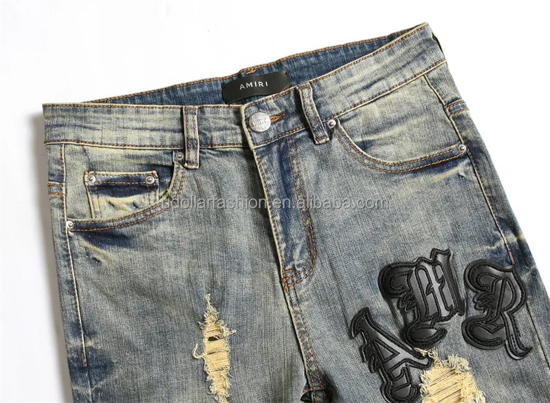 2023 Fashion Streetwear Paint Printed Jeans Men Designer Clothing Hip ...