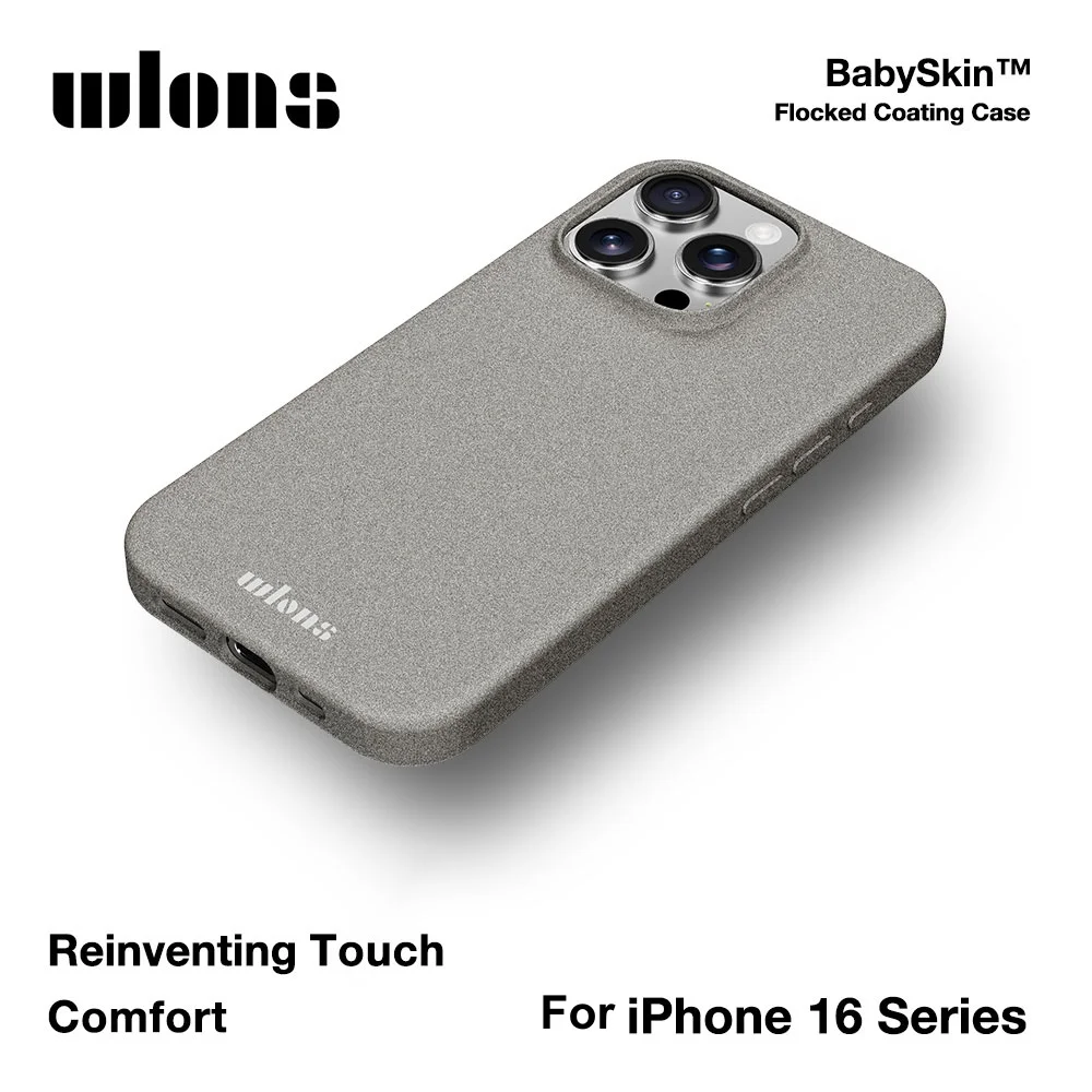 product factory customized shockproof full body protection baby skin flocked coating case with magnetic phone cover for iphone16 pro max-6