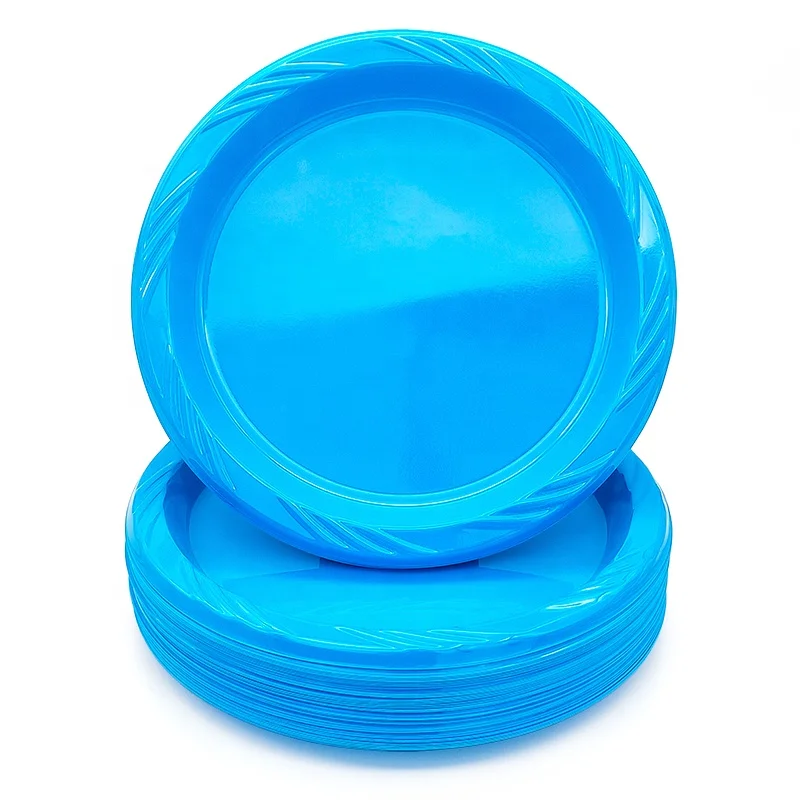 50 Pack Disposable 9inch Plastic Plates Dinner Dishes Buy Disposable