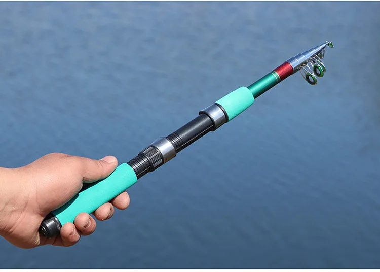 Rock Fiberglass Fishing Pole Carbon Fiber Telescopic Rod