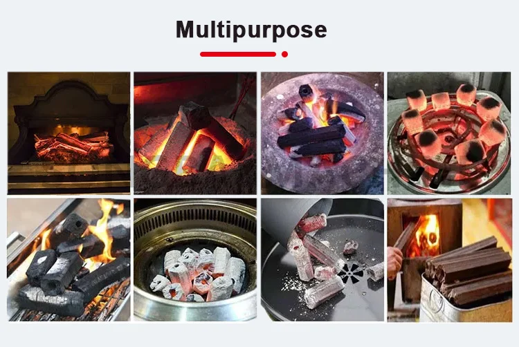 Coconut Shell Rice Husk Shisha Extruder Charcoal Bar Coal Cube Carbon