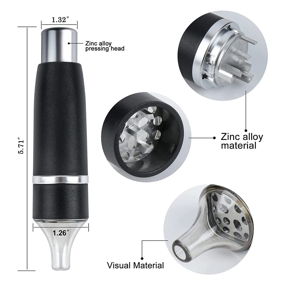 New Manual Press Pen Type Smoke Grinder Detachable Cleaning Single Hand
