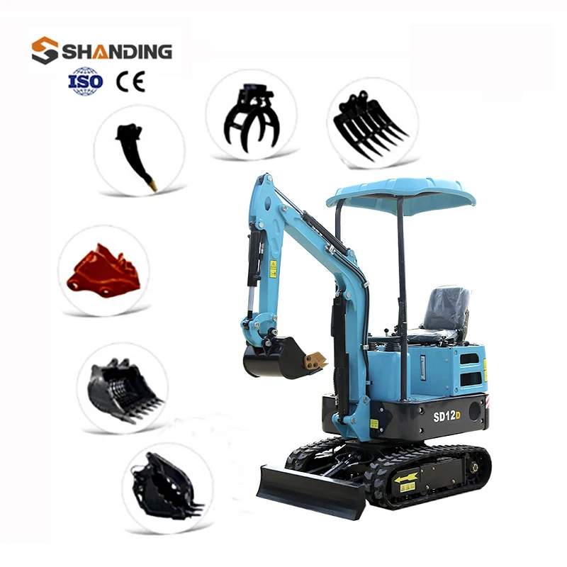 Mini Excavator Attachments 1 Ton with CE Certification for Garden and Farm Mini Excavator