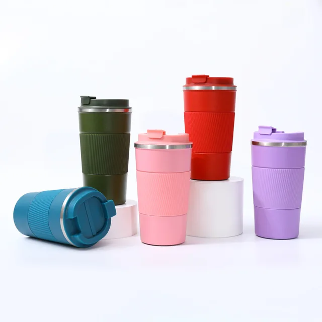 380ml Insulated Coffee Travel Mug Stainless Steel Vacuum Coffee Cup with Screw Lid Double Wall Tumbler Cup for Hot/cold