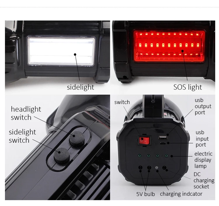 Outdoor Search Light Handheld Led Rechargeable Searchlight Led Portable Emergency Light for Sale