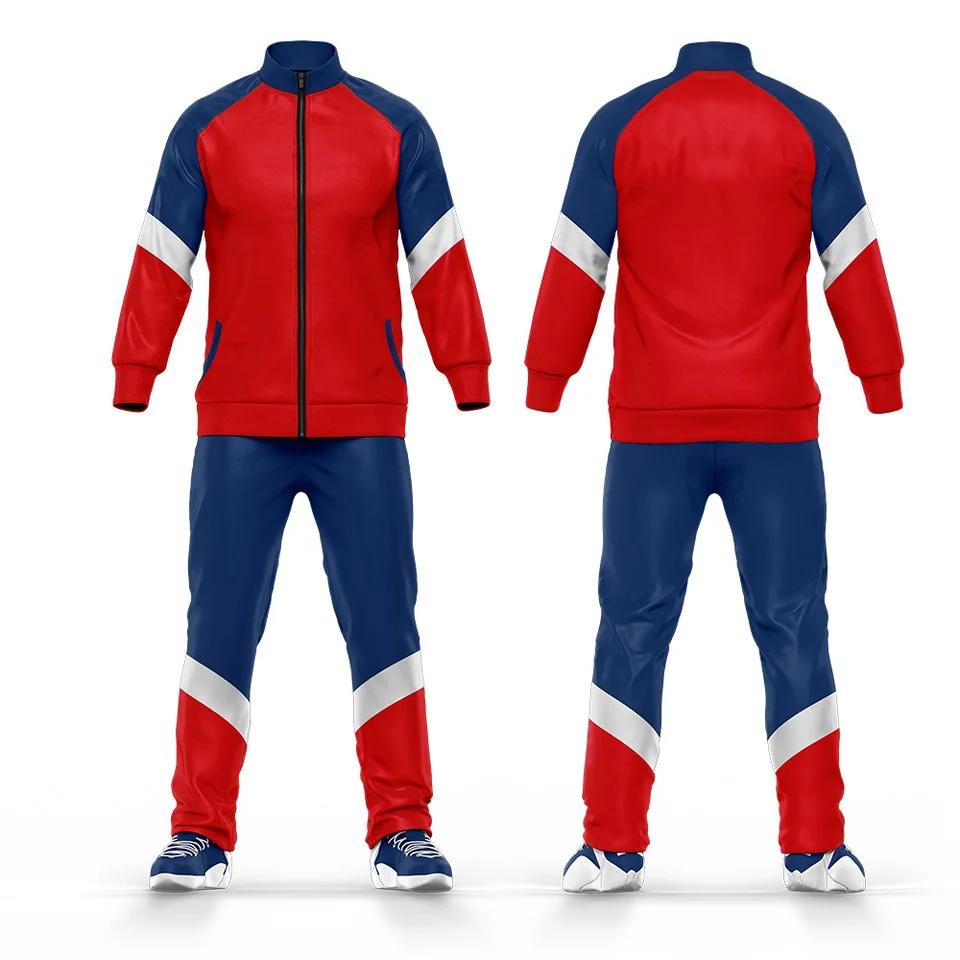 Custom Tricot Fabric Color Combination School Sports Wear Tracksuits