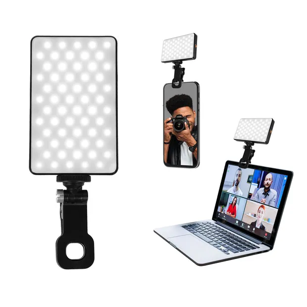Rechargeable Cell Phone Selfie Clip Light Live Streaming Equipment Broadcast Phone Laptop Camera Photography Video Lighting