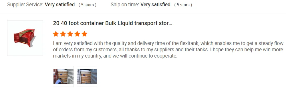 Flexitank Bag Flexitank Bag per il trasporto di liquidi 19