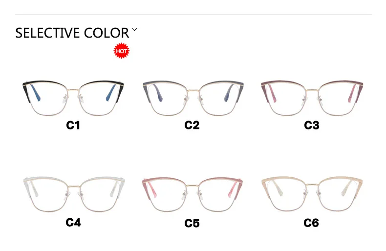High Aesthetic Value Hot Selling Eyeglass Frame Fashionable Metal Anti
