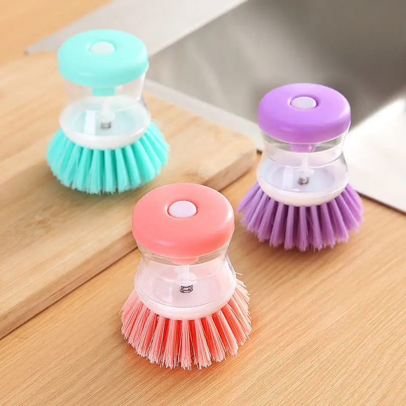 Liquid washing brush Press type automatic liquid washing brush multi-function decontamination cleaning