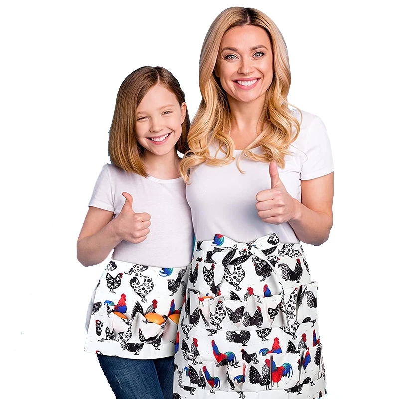 Custom Kid Children Chicken Egg Collecting Apron 12 Deep Pockets Hen Duck Goose Eggs Holder Aprons