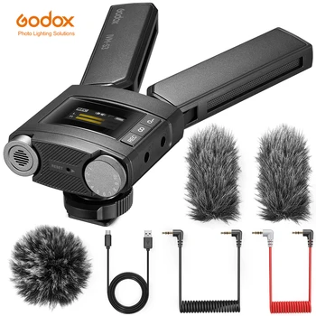 Godox IVM-S3 Machine-top Gun Type Microphone with Built-in Lithium Battery for DSLR Phones Live Outdoors Interviews