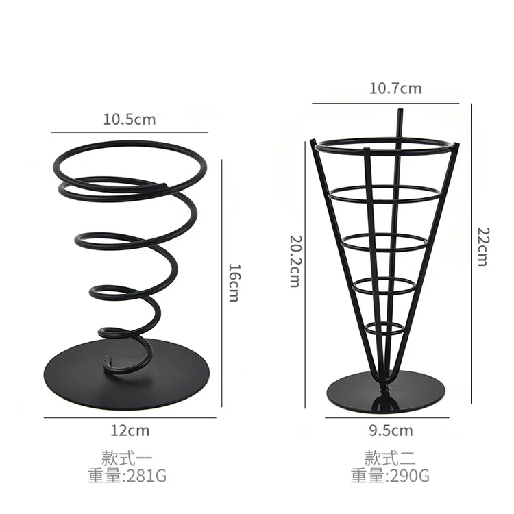 Новая железная стойка конусные корзины для сервировки пищи чипсов картофеля фри корзина фаст-фуда ресторана Deli сервировка куриц гамбургеров