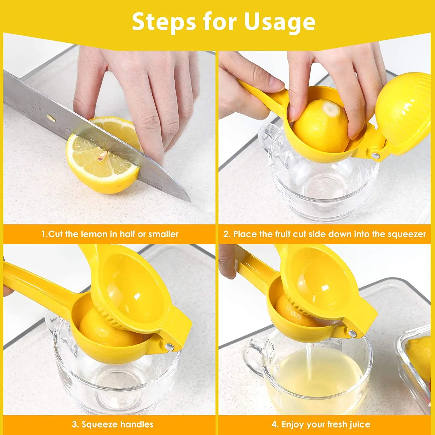 Manual Lemon Squeezer Heavy Duty Juice Extractor Single Press Hand