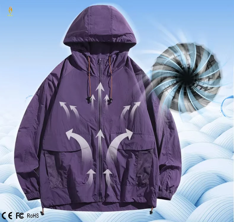 Lightweight USB Fan Apparel Noraui Storm Fan Jacket 2025 – Dual