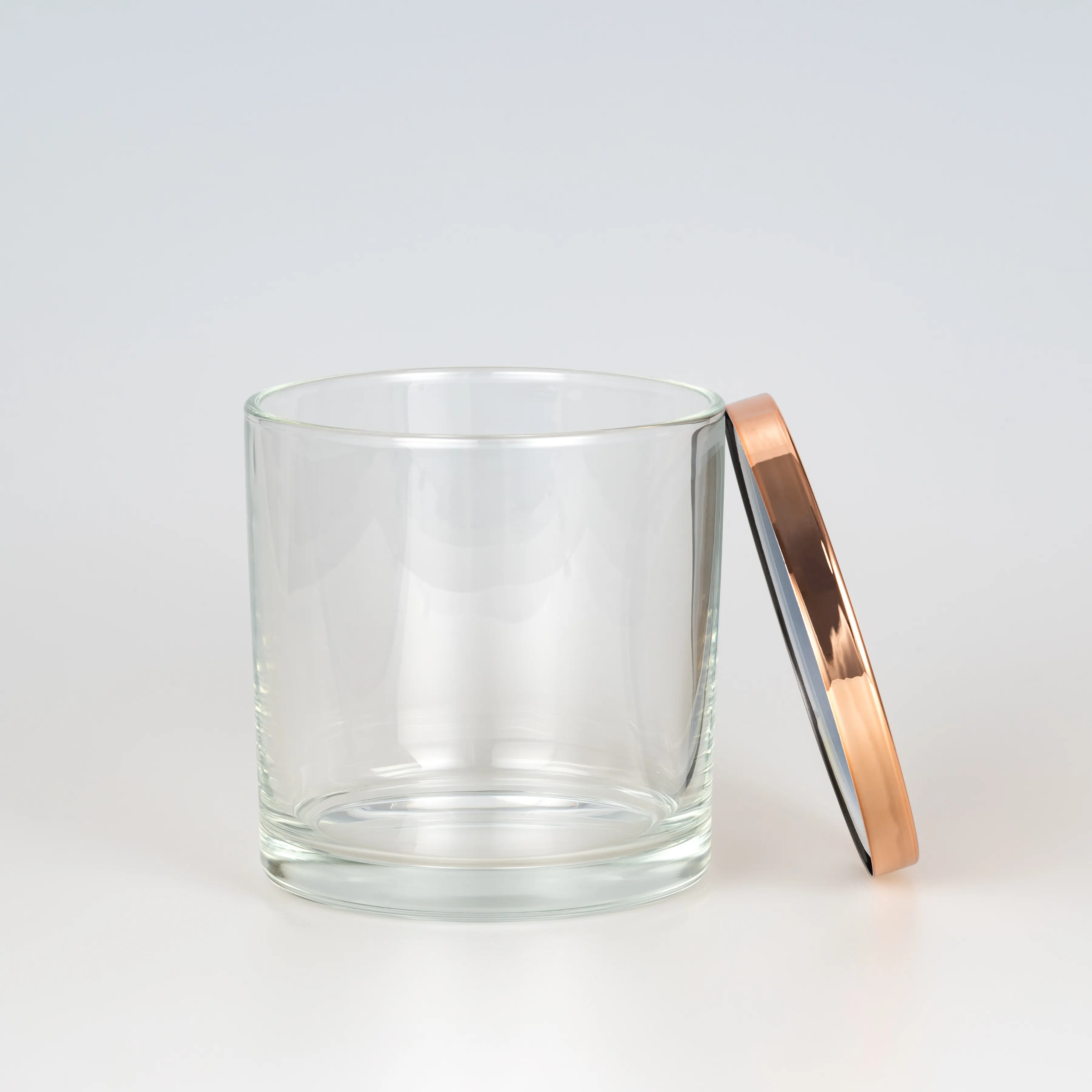 Shiny Rose Gold Metal Candle Lid Iron Custom Logo Candle Jar Lid