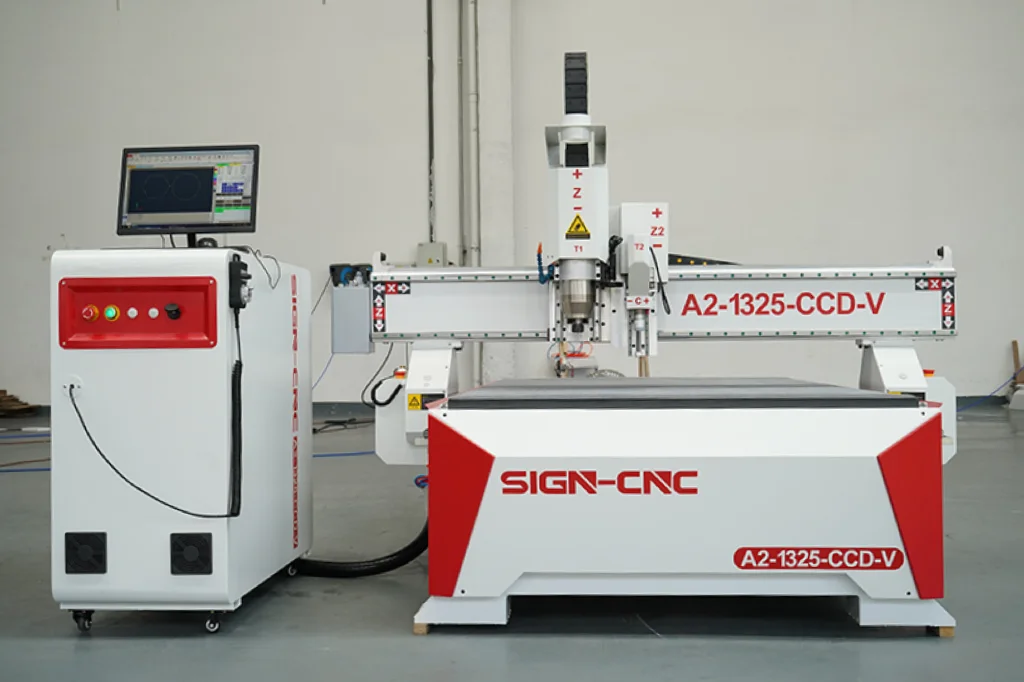 A2-1325-CCD-V Wood CNC Router Machine with Camera and Vibrating