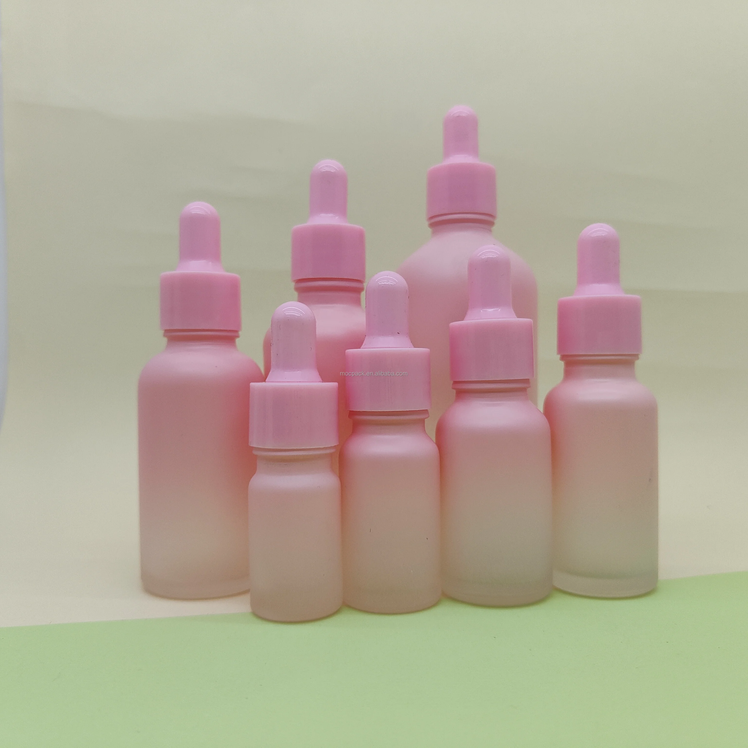 product hot sale gradient pink dropper bottle 5ml 10ml 150ml 30ml 50ml 100ml glass essential oil dropper bottle-27