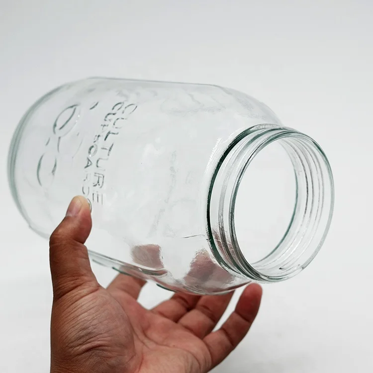 Großhandel 3l 2l 1,6l Weithalsglas Lebensmittel-aufbewahrungsdose Mit Metalldeckel Leeres Glas-einmachglas