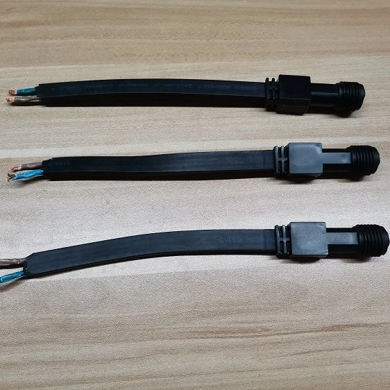 Round flat rubber extension cable PVC rubber cable customized length