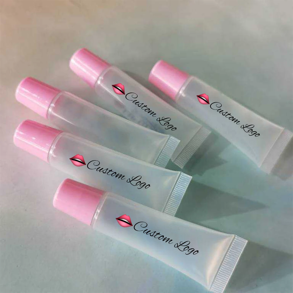 Custom Logo Empty Squeeze Lip Gloss Tubes 10ml 15ml Lip Gloss Squeeze