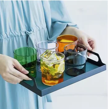 Wholesale Price Lead-free Stackable Cups, Mugs, High Borosilicate Glasses, Party Colored Glass Coffee Cups