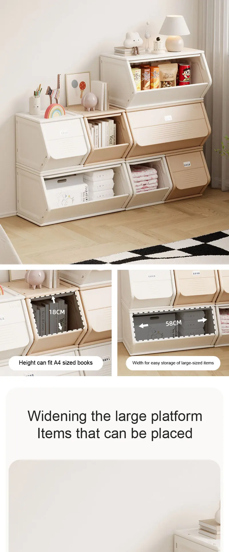 Junior Storage Box Kids Storage Cabinet - Organize with Ease and Style