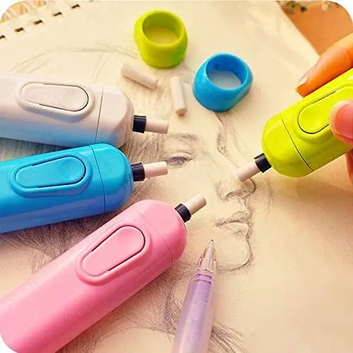 Battery Operated Eraser Sketching  Automatic Rotation Electric Eraser for Kids Students Teachers