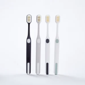 High Quality Disposable Adult Toothbrush Classic Black White Soft Nylon Biodegradable Direct Sales Chinese Factory Home Use