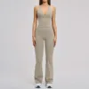 Flare pants&tank top-frost gray