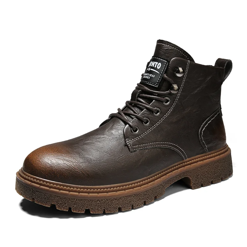 Martin Boots-botas De Estilo Británico Para Hombre,Zapatos Informales De Suela  Plana,Color Sólido - Buy Tobillo Soldado Zapatos De Alta Del Muslo Botas  Madera Tierra Zapatos Grueso De La Rodilla Largo Pu Zapatos