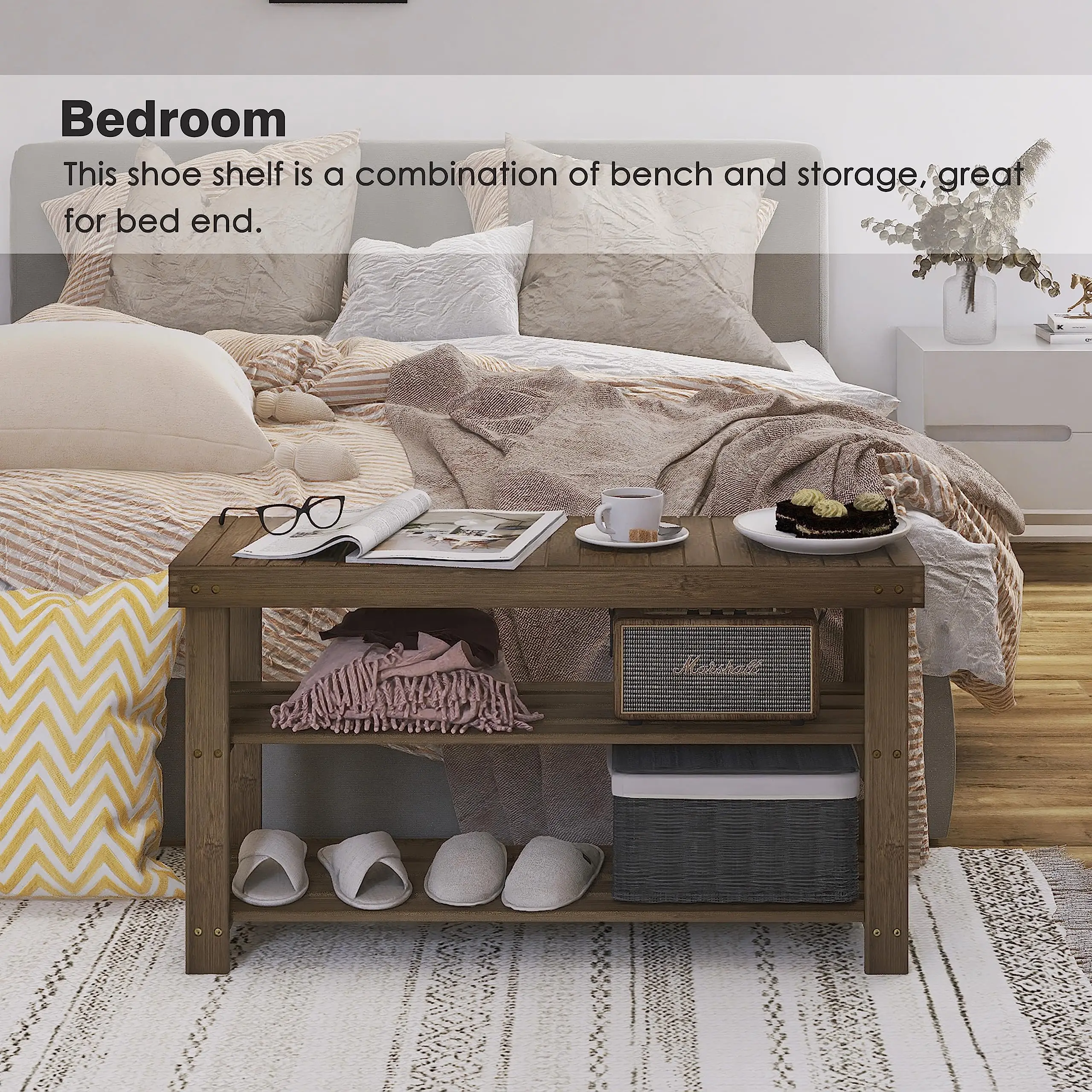 product a must have durable modern bamboo 3 level storage shoe rack home furniture for hallway living room bedroom-11