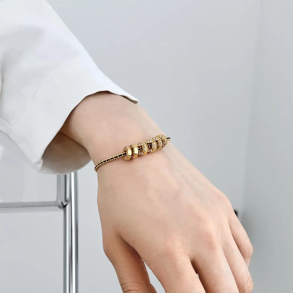 KAKODIY Chinese style women's bracelet 925 sterling silver gold-plated silver copper bracelet detail 4