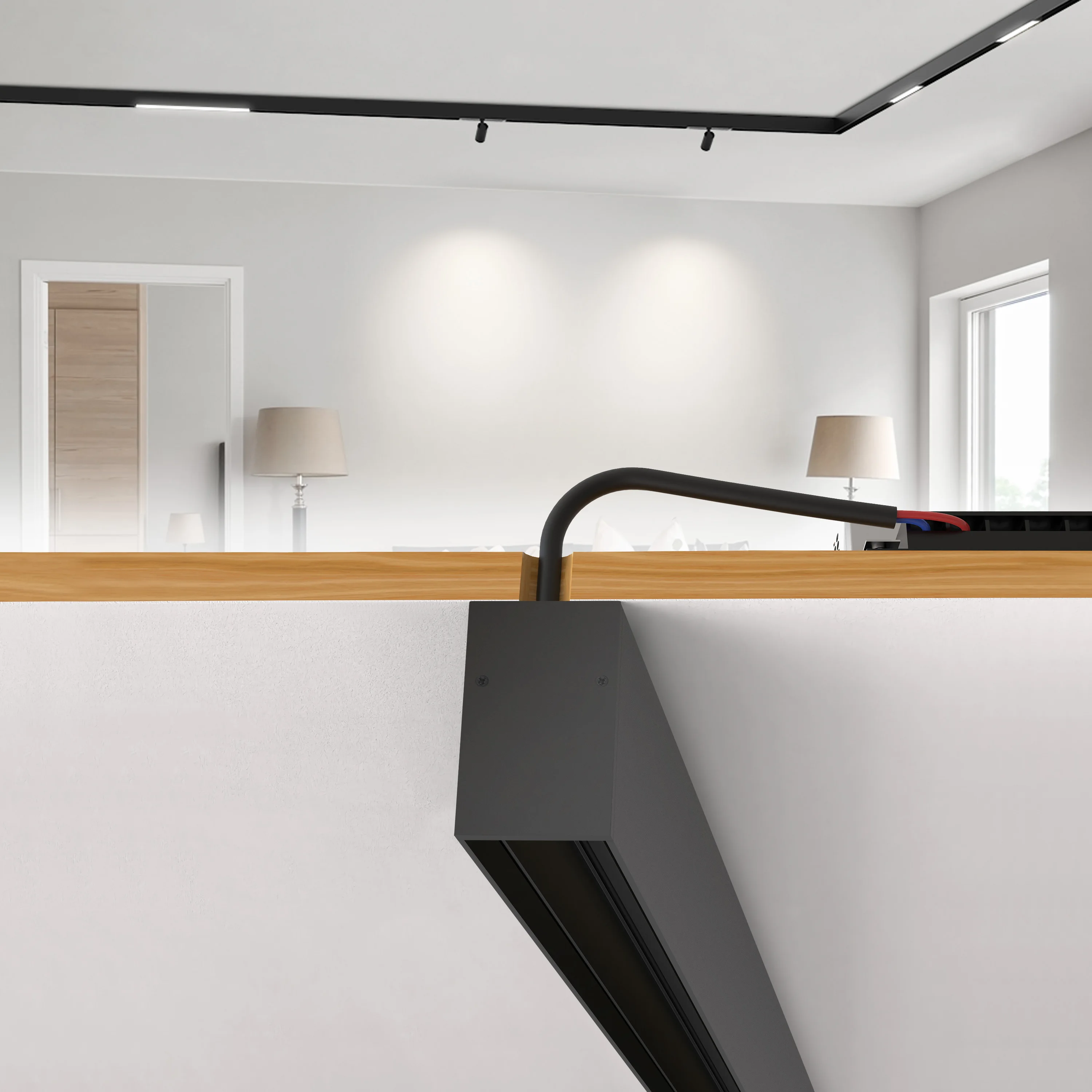 SCON Surface Mounted LED Magnetic Track Light Lamp Aluminum Modern Ceiling Lamps Indoor Rail Lighting System 7W 10W 15W 30W