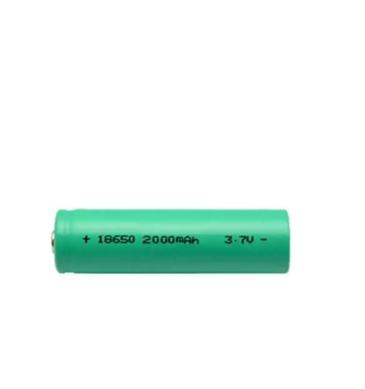 High quality rechargeable 3.7V 2000mAh li-ion 18650 battery