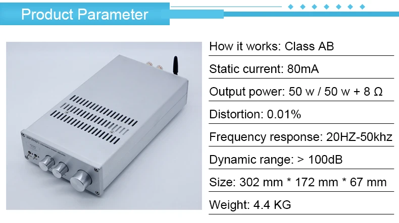 BRZHIFI STK4196 High Quality 50W Home Aluminium Alloy Audio Amplifier Professional Audio Power Amplifier details