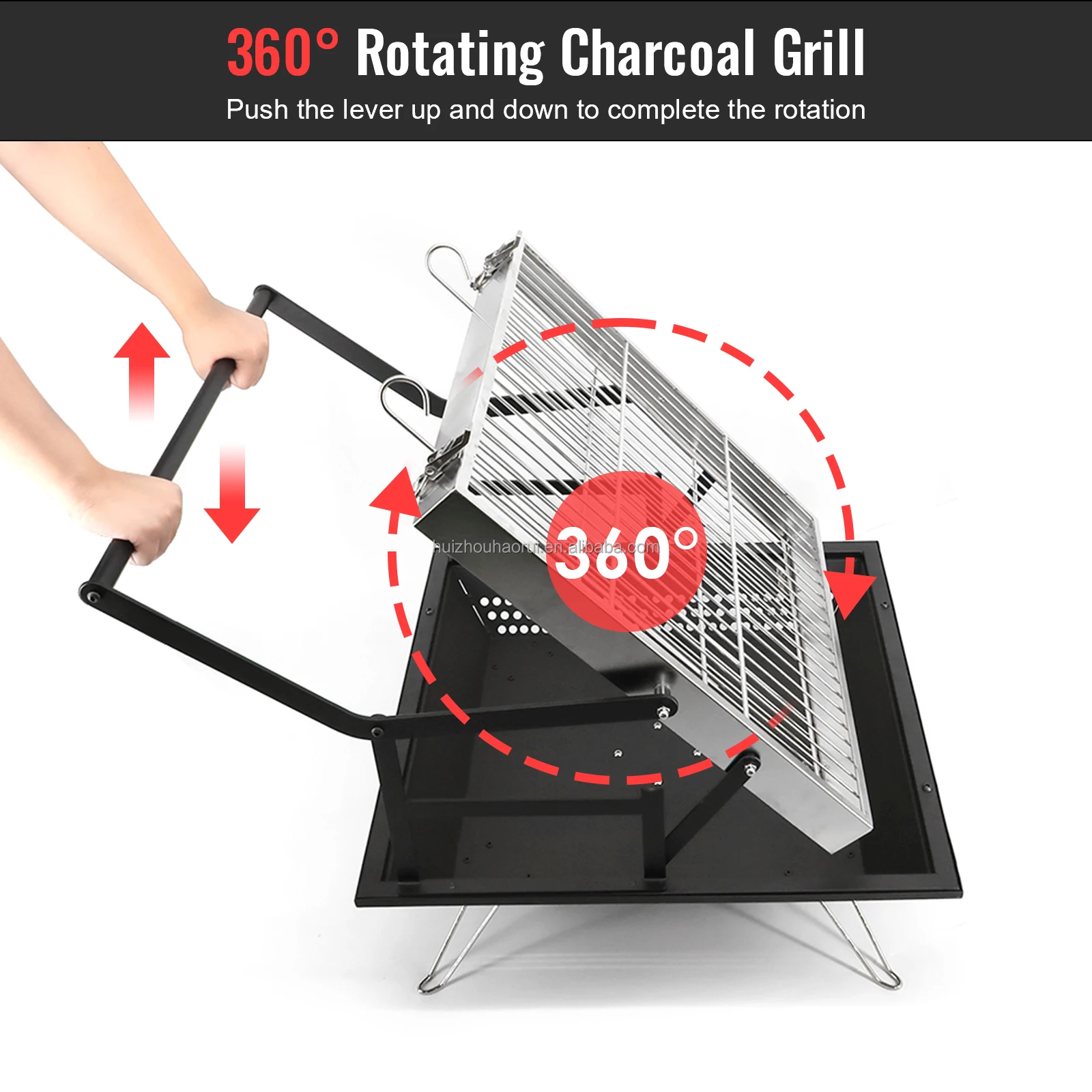 New Portable Camping Easy Charcoal Flip Folding BBQ Grills