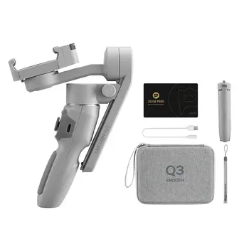 Zhiyun Smooth Q3 Combo Gimbal Portable Phone Gimbal 3-Axis Phone Gimbal With Fill Light Auto Tracking for Smartphone iPhone detail image