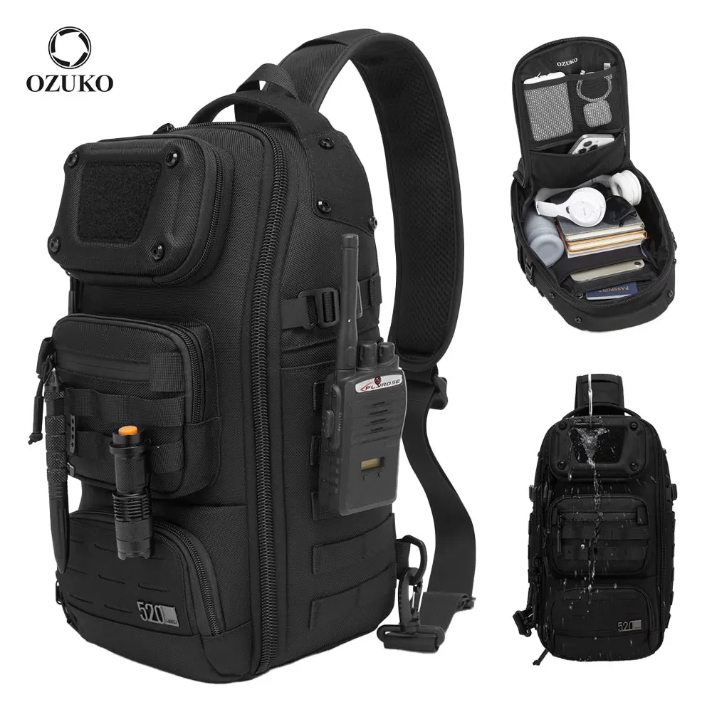 Ozuko 9912 Men's Outdoor Chest Pack ,5L Light Weight Hydration