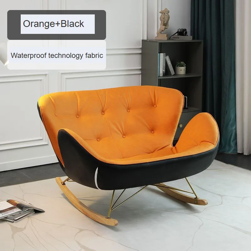 Nordic Two Person Rocking Chair Lazy Sofa Living Room Balcony Garden ...