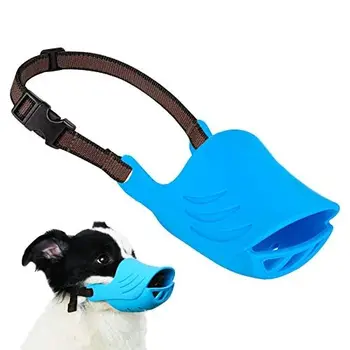 Prevent Barking Biting Chewing Cute Duck Mouth Silicone Protect Anti Bite Stop Barking Dog Mouth Muzzles With Adjustable Strap