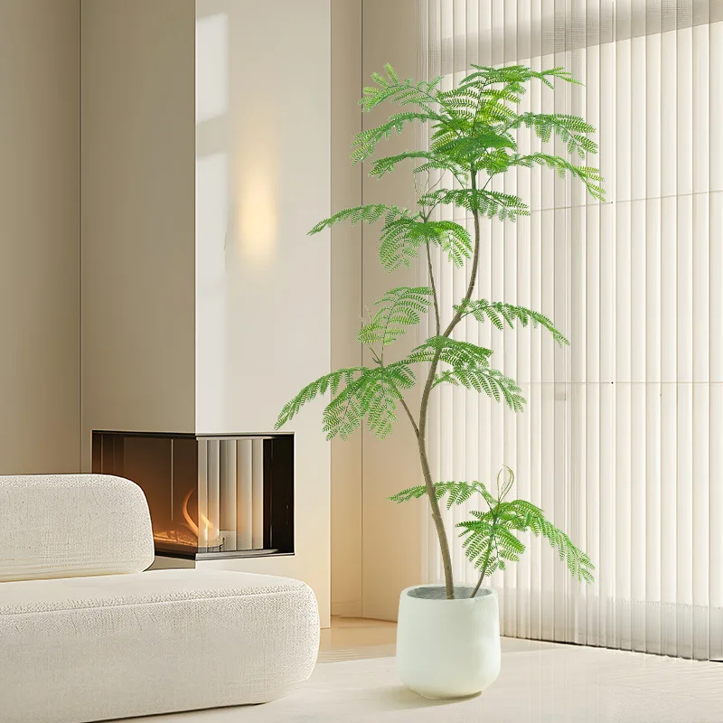 Jacaranda Chinese Zen Bionic Indoor Simulation Baum Grn Pflanzen Fake Tree  Topf dekorative knstliche Pflanzen Grn