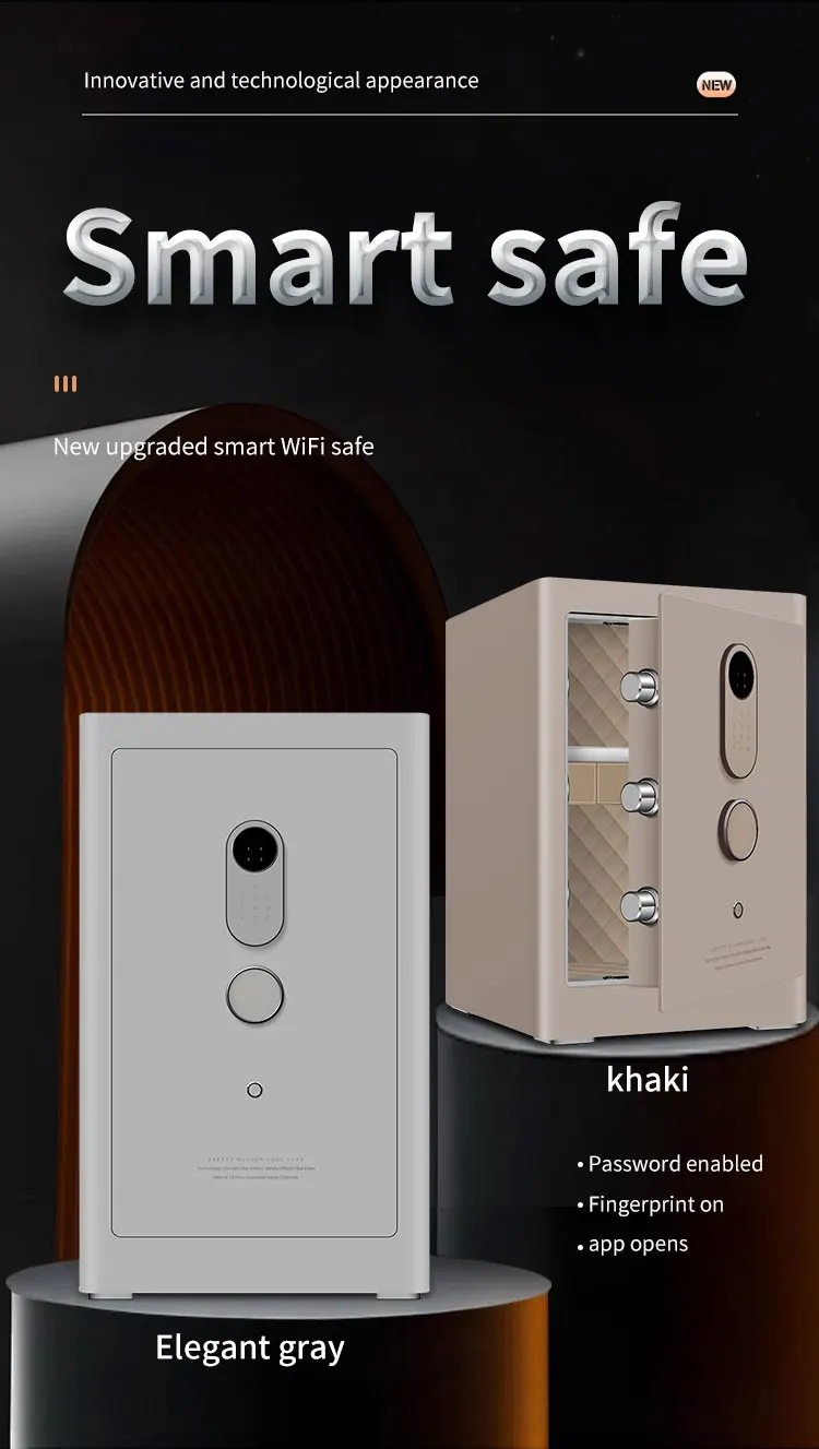 CEQSAFE Home Security Steel Locker Intelligent Electronic Digital Lock Anti-theft Fingerprint Safe with TUYA APP WIFI supplier