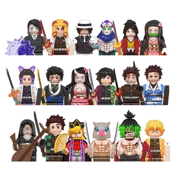 Kamado Tanjiirou Cartoon Mini Action Figure Model Building Blocks Demon Slayer Japanese Anime Series Cute Toys Collector's Model