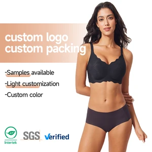 Women's Plus Size Seamless Bras Cross-Border Foreign Trade Big Chest Small Gather-up Paramilia No Steel Ring Jelly Solid Cup