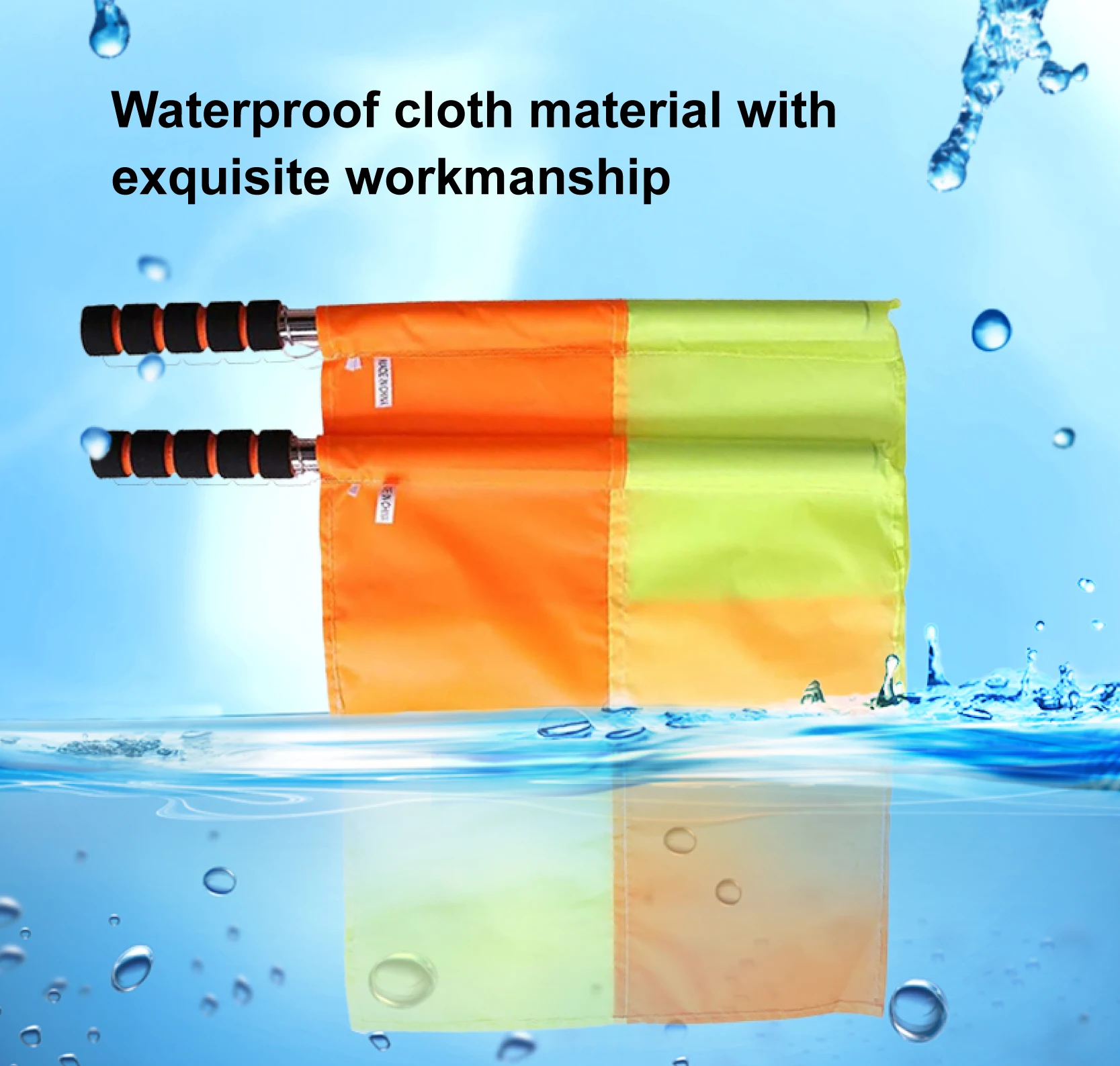 Professional Soccer Referee Accessories Beep Flags Hand Held Custom