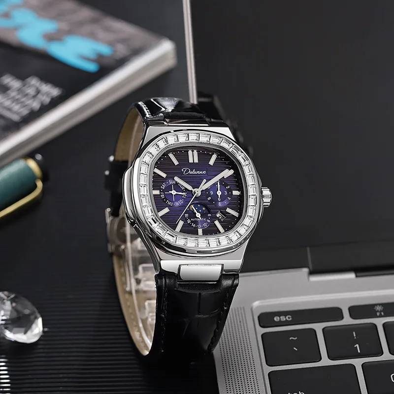 Dulunwe 6043C Diamond Luminous Automatic Men's Watch